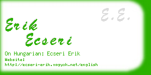 erik ecseri business card